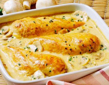 Филе кур под сырной корочкой