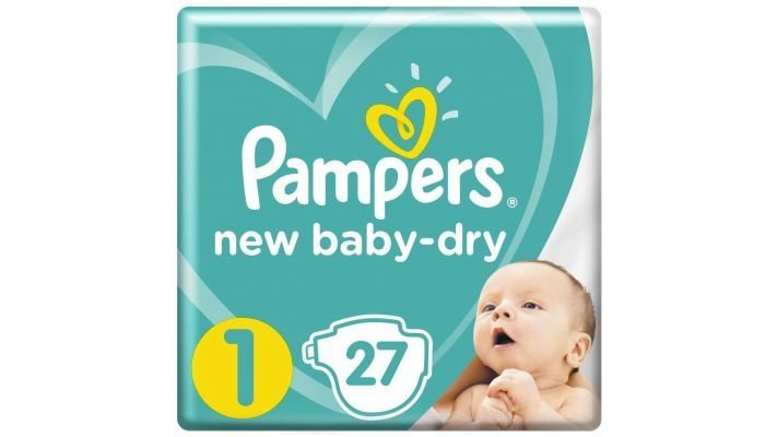 Подгузники [Pampers New Baby-Dry Размер 1, 27 шт, 2-5 кг.]