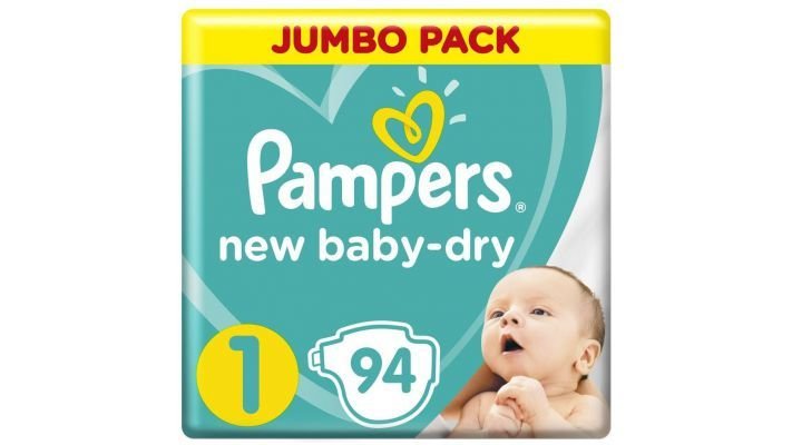 Подгузники [Pampers New Baby-Dry Newborn, 94 шт, 2-5 кг.]