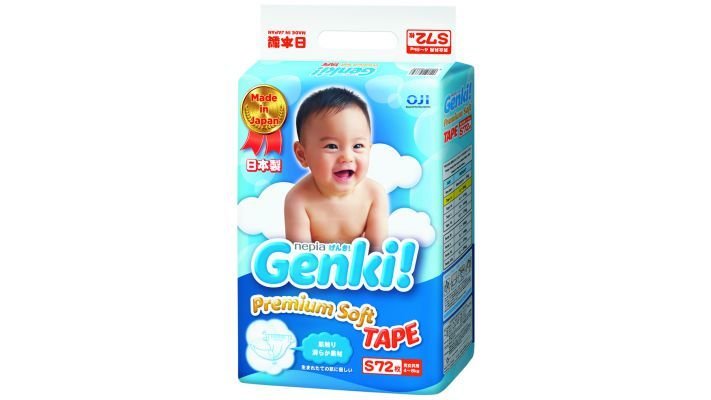 Подгузники [Genki, 72 шт, 4-8 кг.]