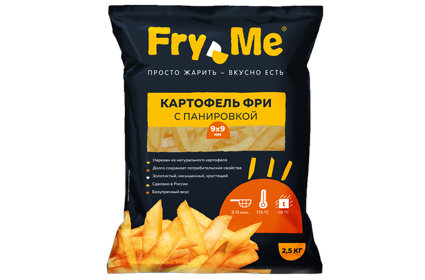 Картофель фри с панировкой 9 х 9 Fry Me 2,5кг