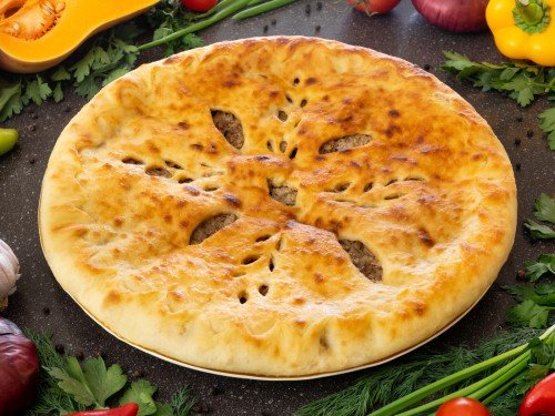 Пирог с говядиной, капустой и осетинским сыром 1200 гр. / 37 см.