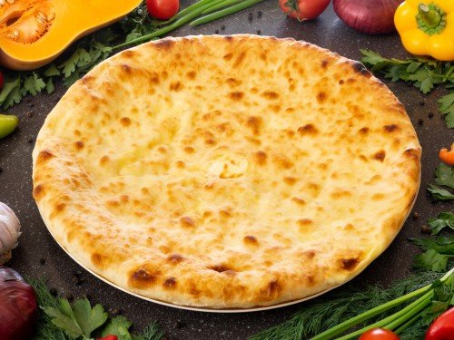 Пирог с сыром и зеленым луком 1000 гр. / 32 см.