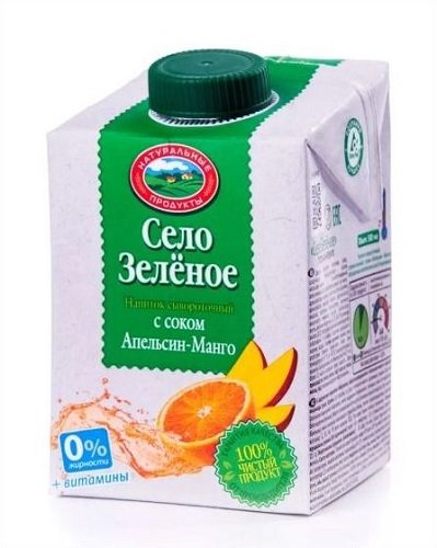 Напиток сывороточный "Село Зеленое" Апельсин/манго 0,5л. 13102