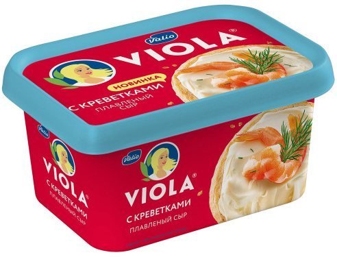Сыр плавленый "Виола" Креветки с м.д.ж. 50%, 400г. 23174