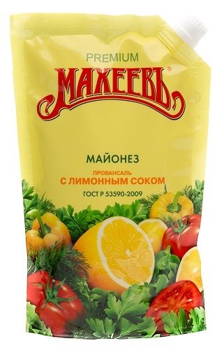 Майонез МАХЕЕВ с лимонным соком 67%, 200 мл. 5574