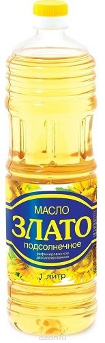 Масло подсолнечное ЗЛАТО рафинированное 1л 1739
