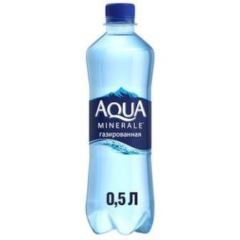 Вода АКВА МИНЕРАЛЕ питьевая газированная, пл/б, 0,5 л 16903