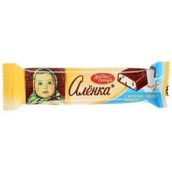 Шоколад молочный "Аленка" молочно-злаковый 45 гр. 9584