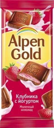 Шоколад "Альпен Гольд" Молочный клубника-йогурт 85 г. 20977