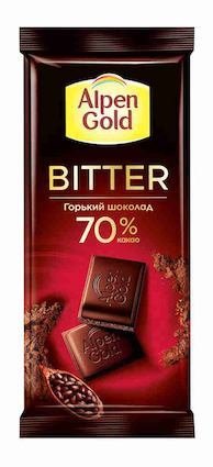 Шоколад "Альпен Гольд" ДАРК горький 70% 80 г 21026
