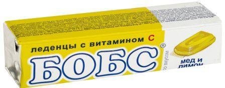 Леденцы "БОБС" 35 г. Мёд лимон 20983