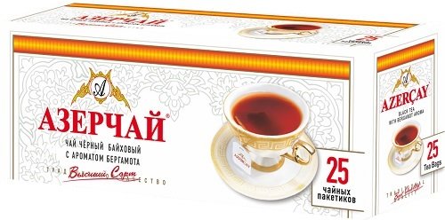 Чай АЗЕРЧАЙ черный байховый с бергамотом 25пак 10008
