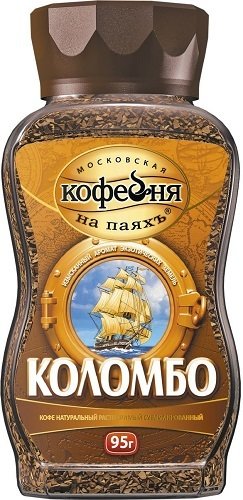 Кофе натуральный растворимый "КНП Коломбо", 95 г. ст/б 913