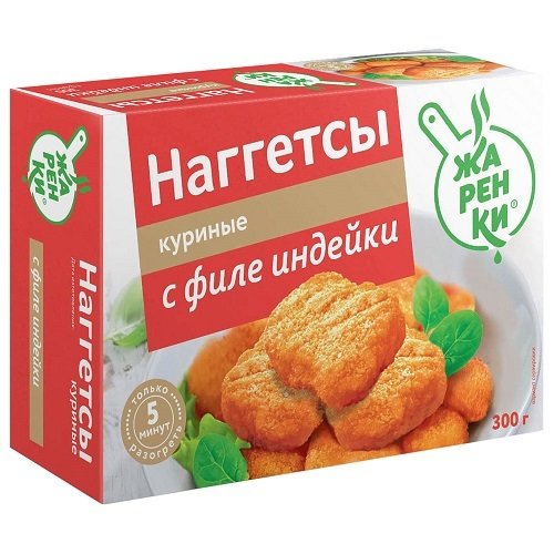 Наггетсы МОРОЗКО куриные с филе ИНДЕЙКИ 300 гр 17991