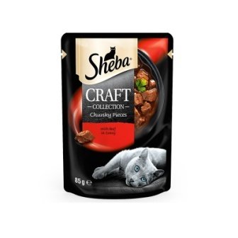 Корм для кошек "Шеба Крафт" Кусочки в соусе говядина 75 г 22330