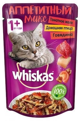Корм для кошек "Вискас" Рагу утка/печень 75 г. 23198
