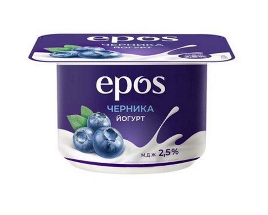Йогурт EPOS черника мдж 2.5% 120гр. 24037