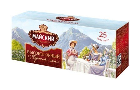 Чай МАЙСКИЙ черный байховый Высокогорный 50 г. (25 пакетиков)  13038