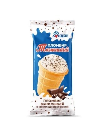 Мороженое ТЮМЕНСКИЙ ПЛОМБИР 15% ванильный с шоколадной крошкой 80 г 24243
