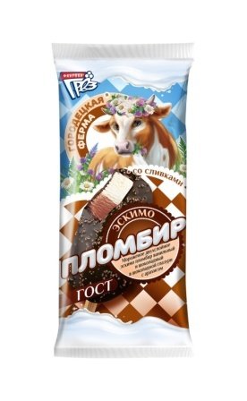 Мороженое ГОРОДЕЦКАЯ ФЕРМА эскимо ваниль-шоколад в шок. глазури с арахисом 70гр 25164
