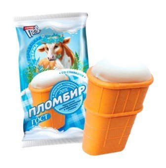 Мороженое ГОРОДЕЦКАЯ ФЕРМА 20% ванильный 80гр. ваф.ст. плоский 25209