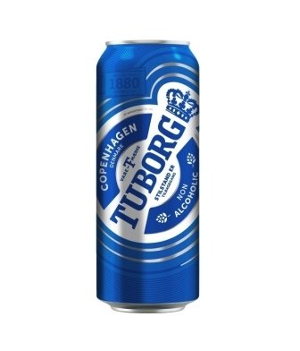 Пиво безалкогольное ТУБОРГ 0,5%, 0,45 л., ж/б 25442