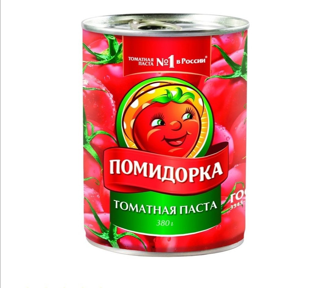 томатная паста помидорка жб 380 гр