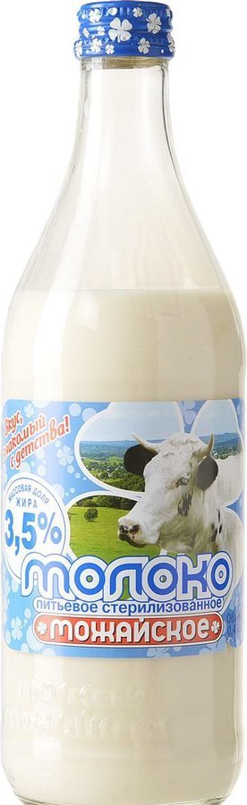 Молоко питьевое "Можайское" с м.д.ж. 3,5%, 0,45 л 25675
