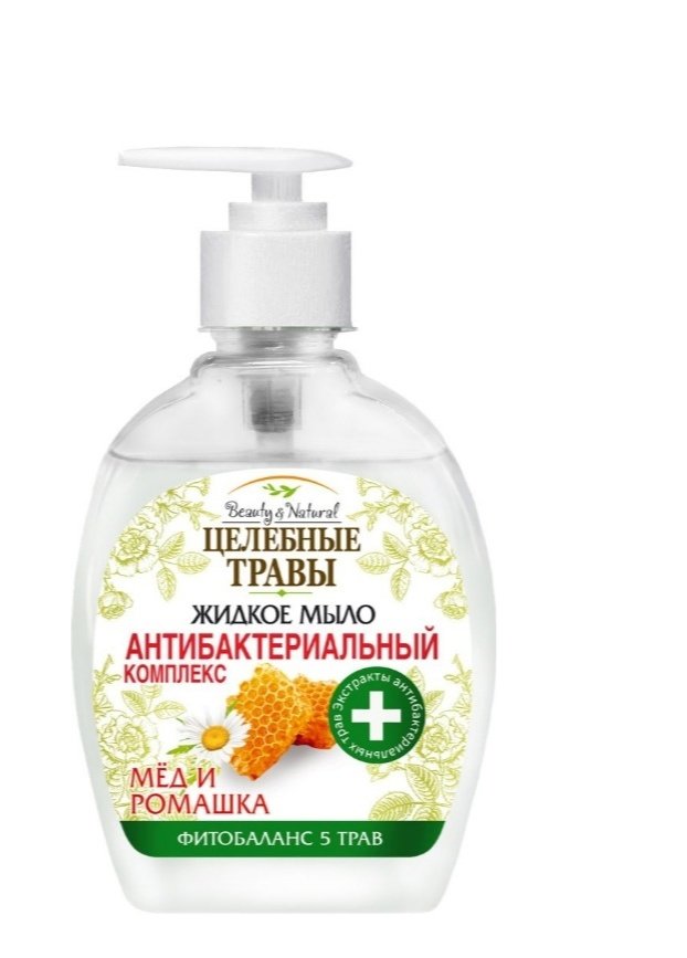 жидкое мыло целеные травы мед и ромашка 300 мл