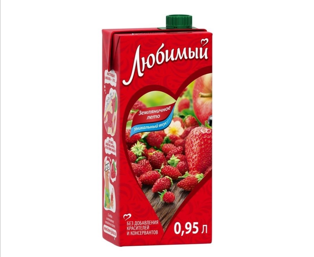 сок любимый 1 л земляника