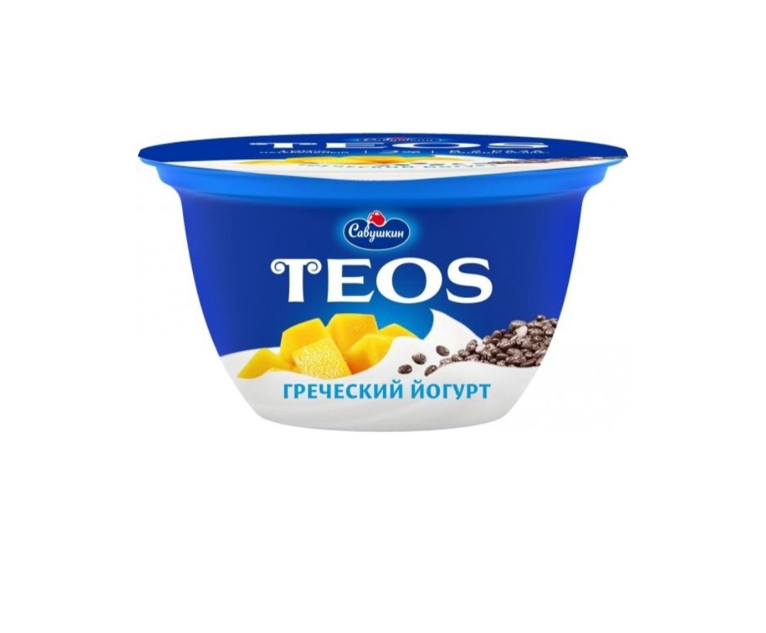 йогурт теос савушкин греч манго чиа 140 гр 2%