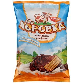Конфеты КОРОВКА вафельные молочные 250 гр. 1713