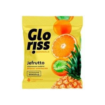 Жевательные конфеты GLORISS в шоколаде со вкусом ананас-апельсин 35 г. 6458