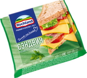 Сыр плавленый "Хохланд" Сэндвич с м.д.ж. 45%, 150 гр.тостики 12632