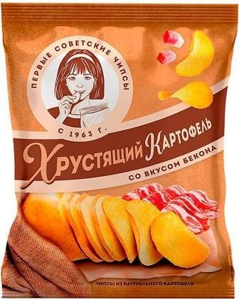 Чипсы "Хрустящий картофель" бекон 40 гр. 9045