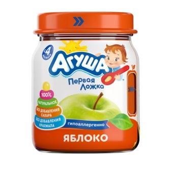 Пюре фруктовое АГУША яблоко 100 г ст/б 20125