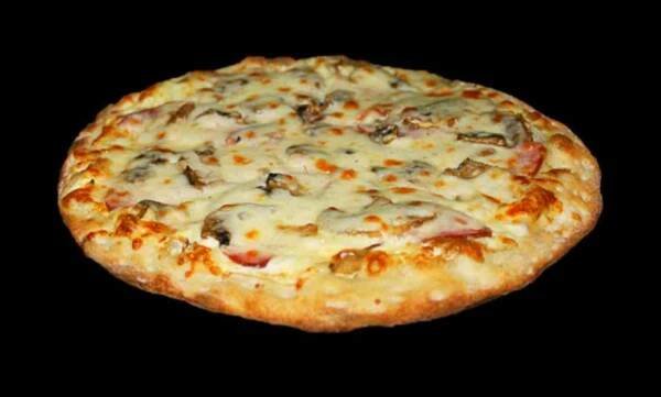 Пицца с ветчиной и грибами 25см