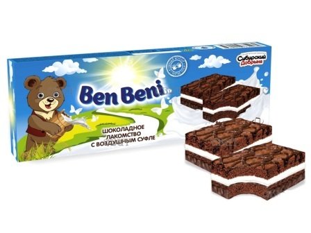 Пирожное бисквитное BEN BENI с шоколадной начинкой 144 гр. 19740