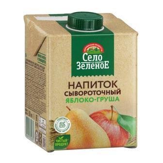 Напиток сывороточный "Село Зеленое" Яблоко/груша 0,5л. 16773