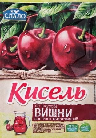 Кисель СЛАДО со вкусом вишни 35 гр. 3496