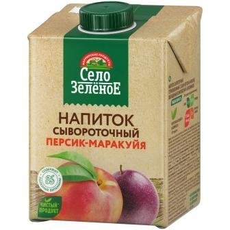 Напиток сывороточный "Село зеленое" Персик/маракуйя 0,5 л. 5407