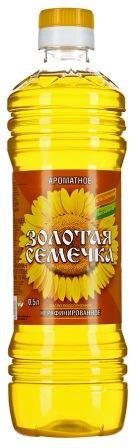 Масло подсолнечное ЗОЛОТАЯ СЕМЕЧКА Ароматное 0,5 л 17655