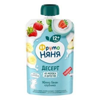 Десерт ФРУТОНЯНЯ яблоко, банан, клубника 90 гр 6410