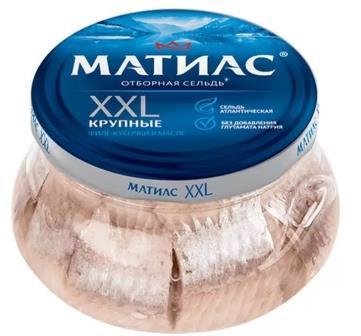 Сельдь МАТИАС филе XXL ОТБОРНЫЙ Оригинальное 260 г. стекло 6712