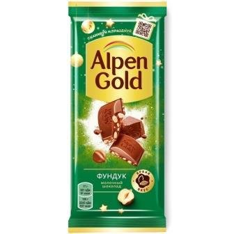 Шоколад "Альпен Гольд" молочный с фундуком 80 г. 2151