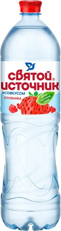 Вода Святой источник Клубника питьевая негазированная 1.5л