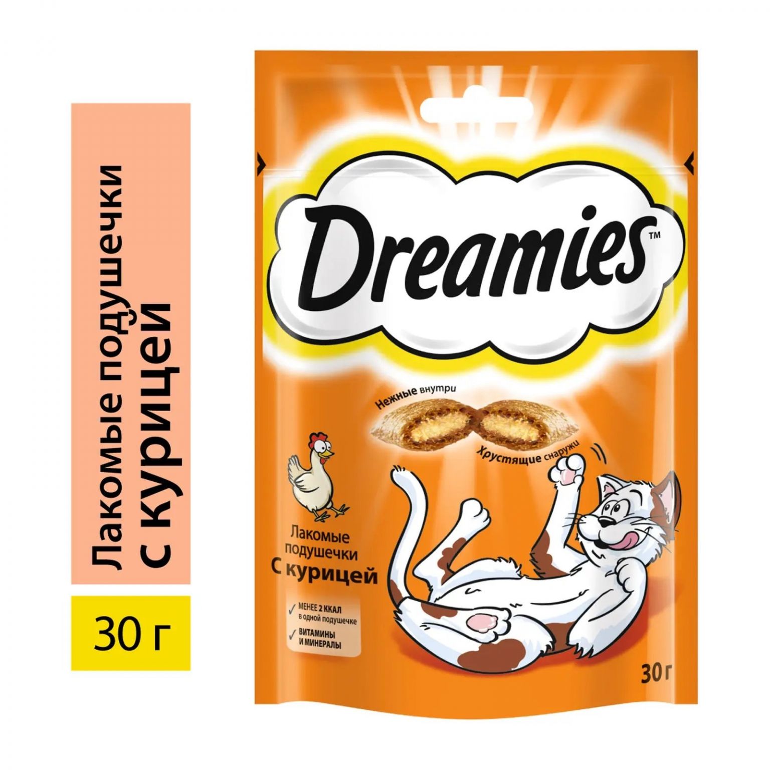 Лакомство для кошек Dreamies с курицей 30г