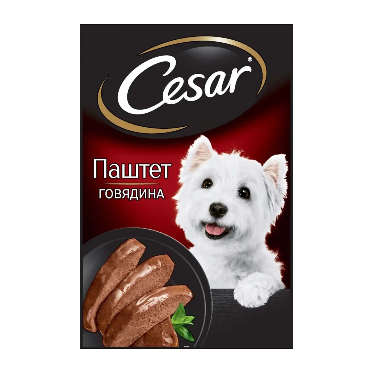 Влажный корм для собак Cesar паштет говядина 80г