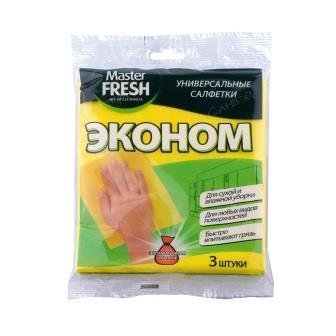 Салфетки МАСТЕР ФРЕШ Эконом универсальные для сухой и влажной уборки (3 шт) 12410